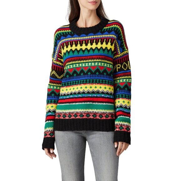 Ralph Lauren Sweaters - Polo Ralph Lauren Sweater Size Medium Absract Fair Isle Colorful Knit